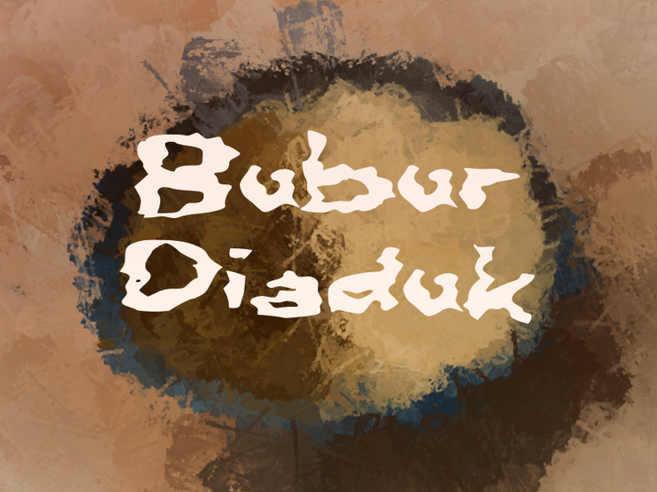 b Bubur Diaduk字体 1