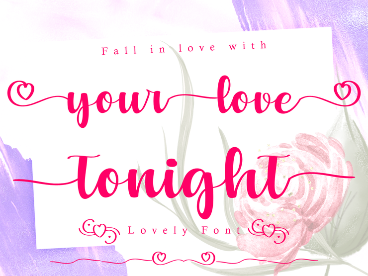 Your Love Tonight字体 2