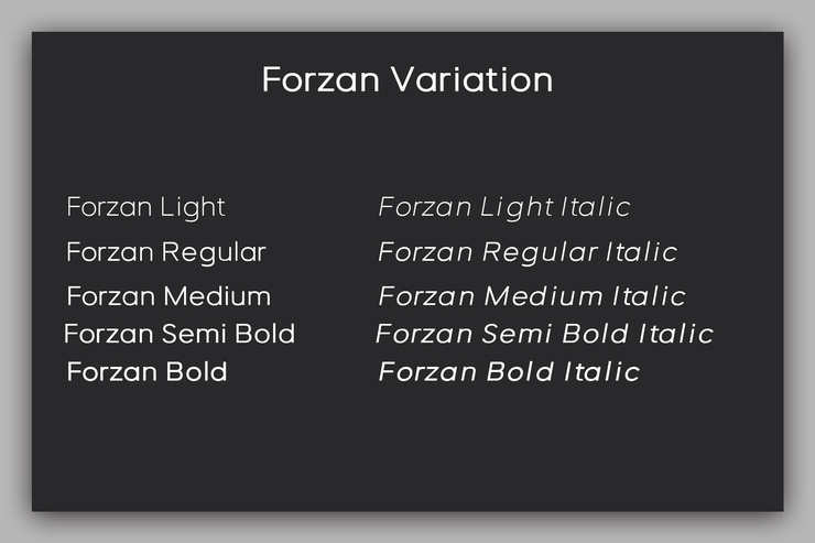 Forzan Light字体 1