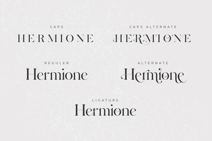 Hermione字体 5