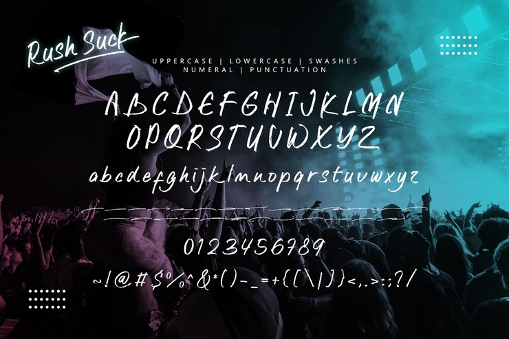 Rush suck字体 3