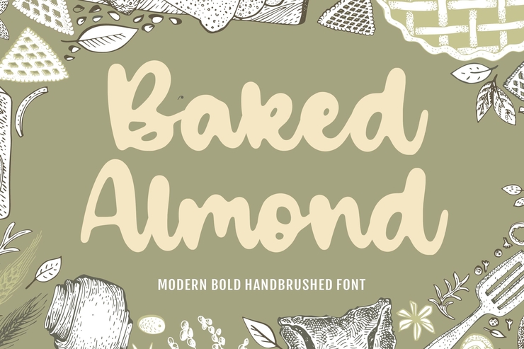 Baked Almond字体 1