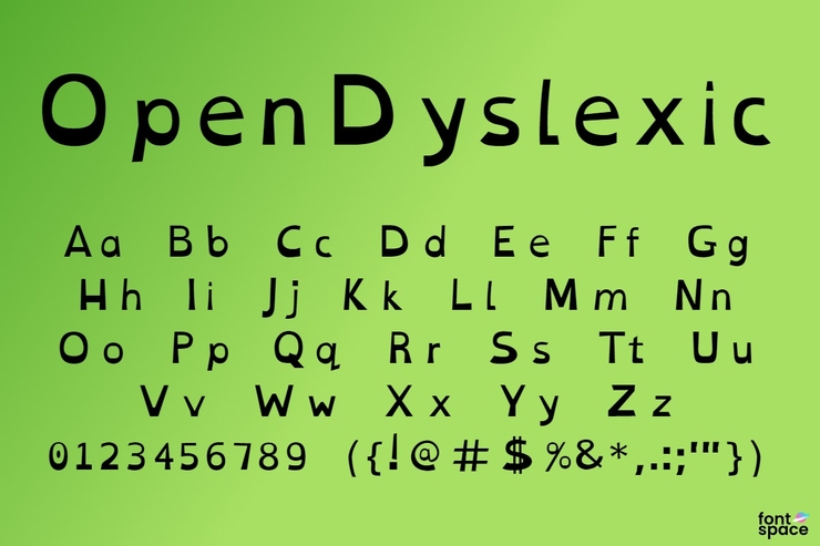 Open Dyslexic字体 1