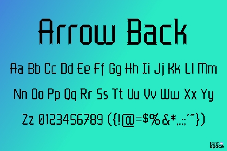 Arrow Back字体 1