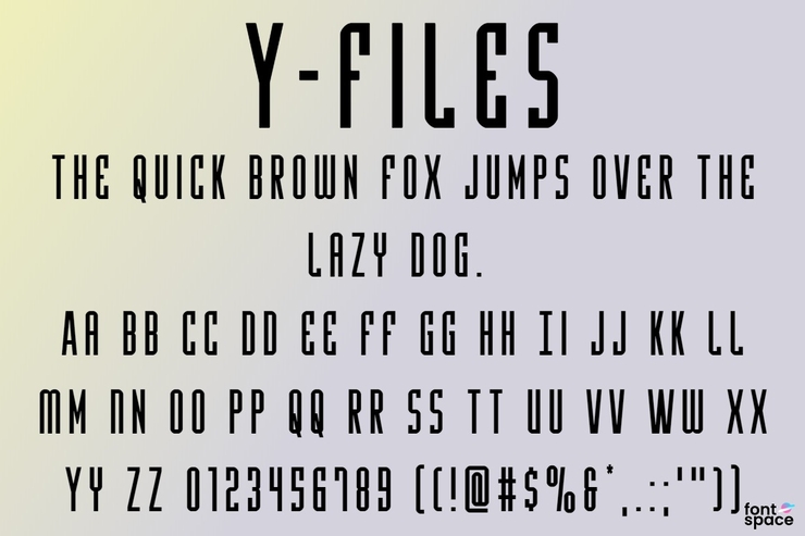 Y - Files字体 1