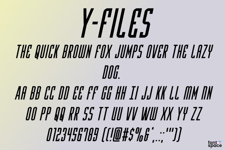 Y - Files字体 3