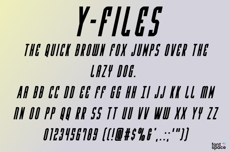 Y - Files字体 7