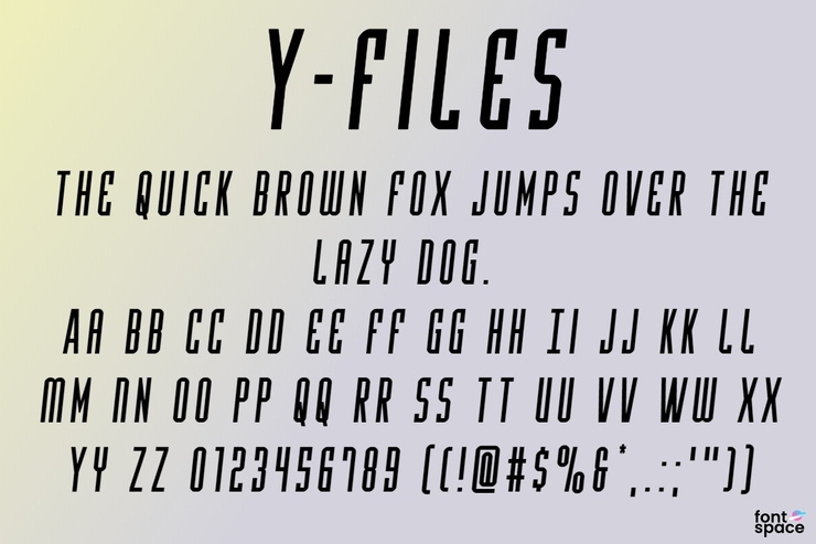 Y - Files字体 9