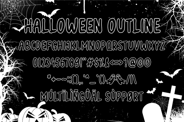halloween outline字体 2