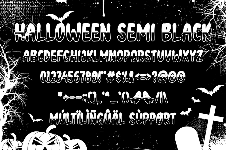 halloween outline字体 3
