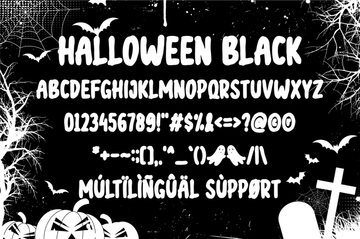 halloween outline字体 8