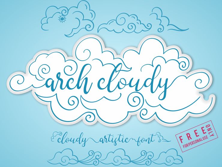 arch cloudy字体 1