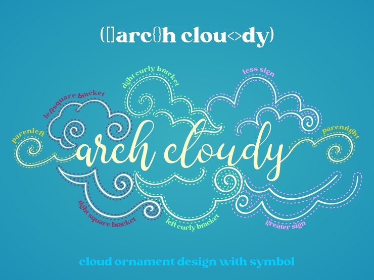 arch cloudy字体 2
