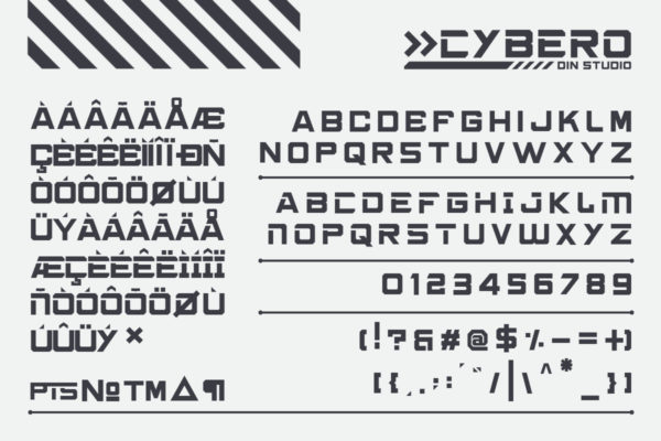 cybero字体 3