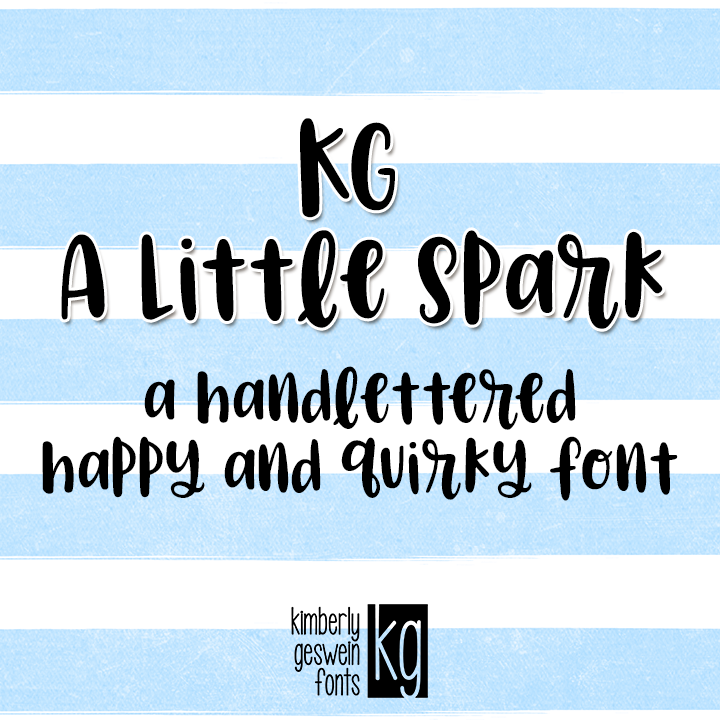 KG A Little Spark字体 3