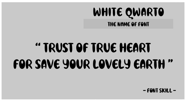 White Qwarto字体 1