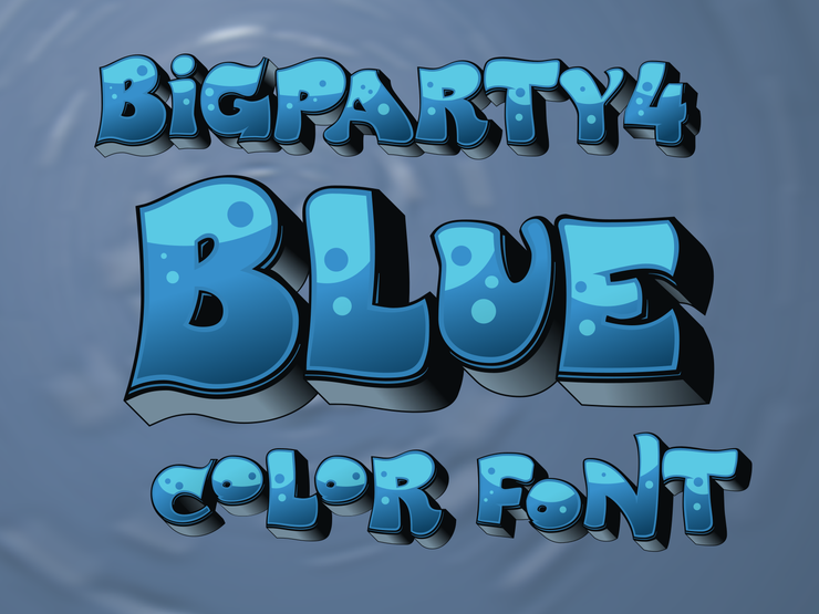 BigParty4-Blue字体 2