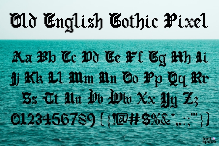 Old English Gothic Pixel字体 1