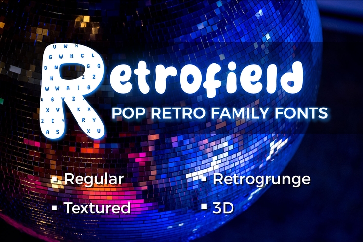 Retrofield Textured字体 7
