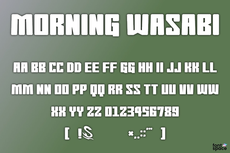 Morning Wasabi字体 1
