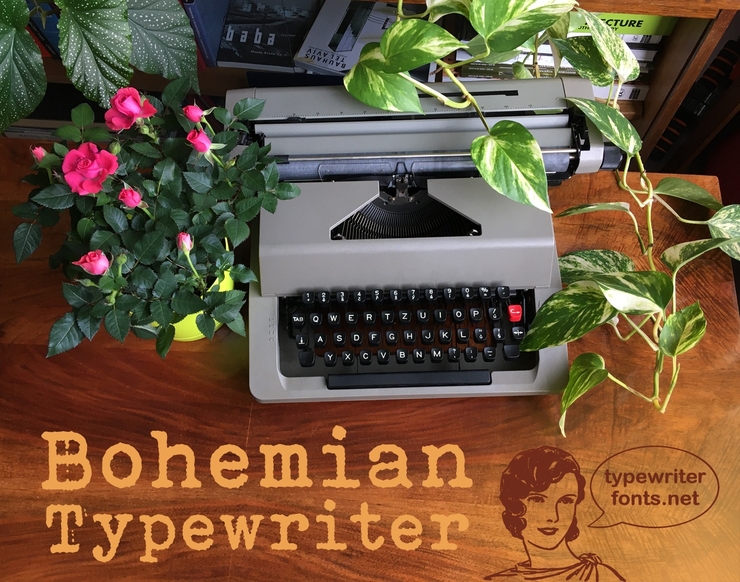 Bohemian typewriter字体 1