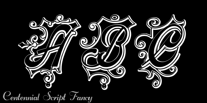 CentennialScriptFancy Three字体 1