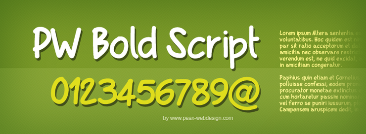 PWBoldScript字体 1