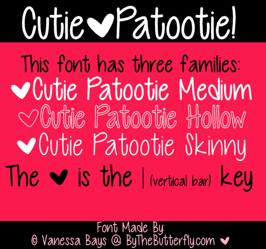 Cutie Patootie字体 4