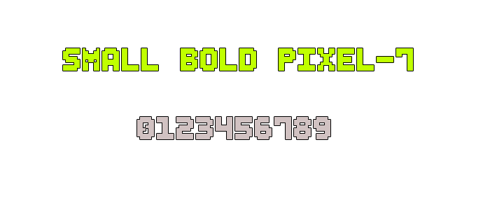Small Bold Pixel-7字体 1