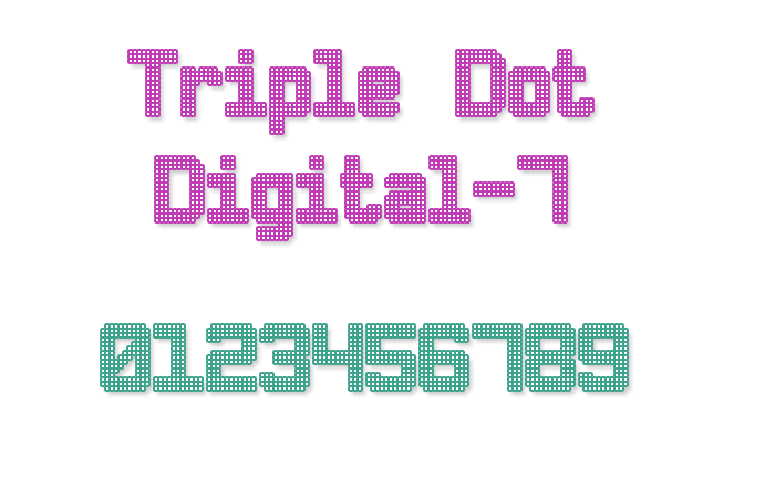 Triple Dot Digital-7字体 1