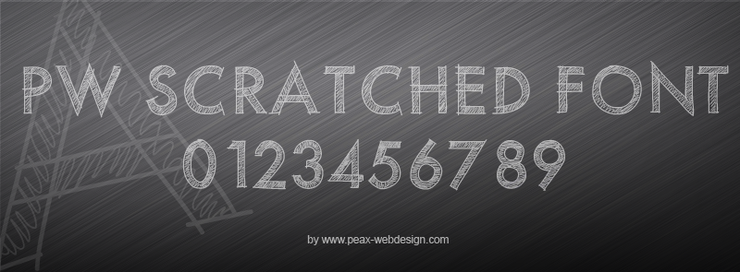 PW Scratched字体 1