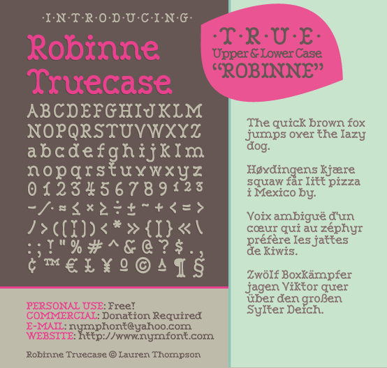 Robinne Truecase字体 2