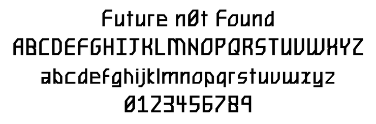 Future n0t Found字体 1