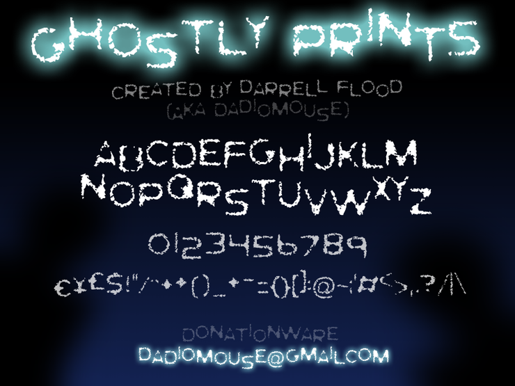 Ghostly Prints字体 1