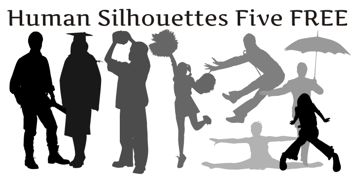 Human Silhouettes Five字体 1