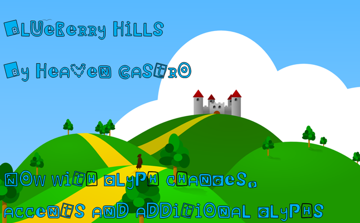 Blueberry Hills字体 1
