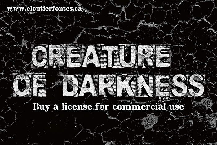 CF Creature of Darkness字体 1