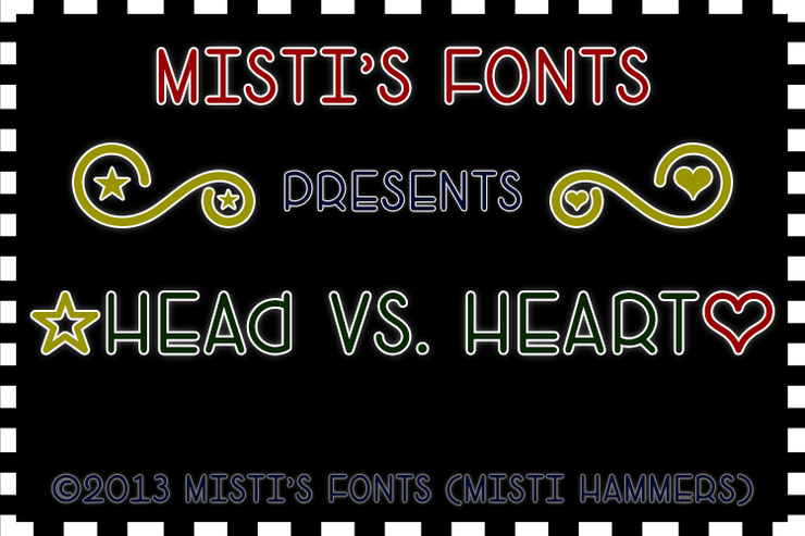 Head Versus Heart字体 2