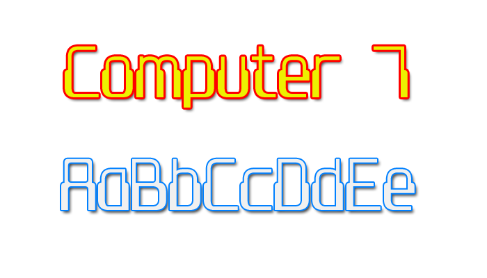 Computer 7字体 1