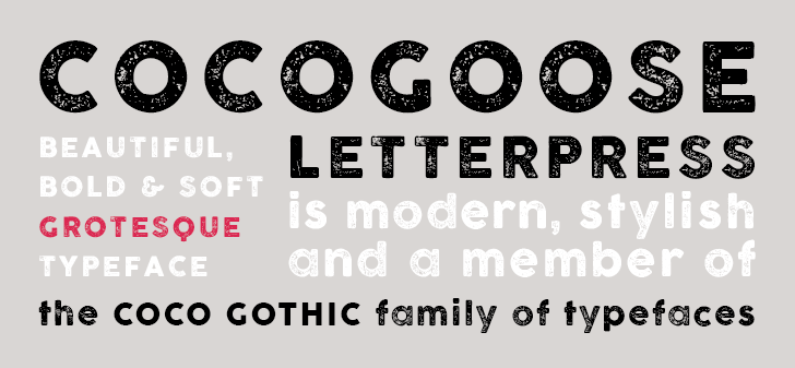 COCOGOOSE LETTERPRESS字体 1