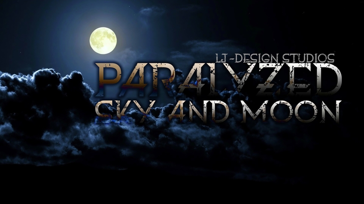 Paralyzed sky and moon字体 1