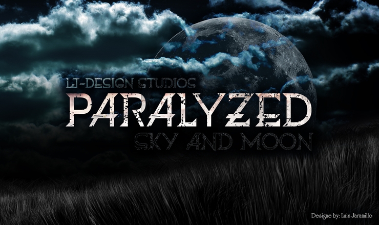 Paralyzed sky and moon字体 2