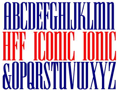 HFF Iconic Ionic字体 1
