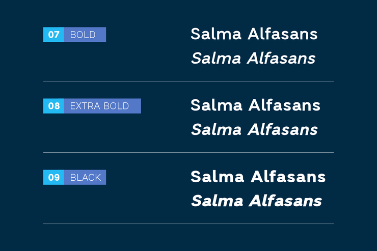 Salma Alfasans字体 4