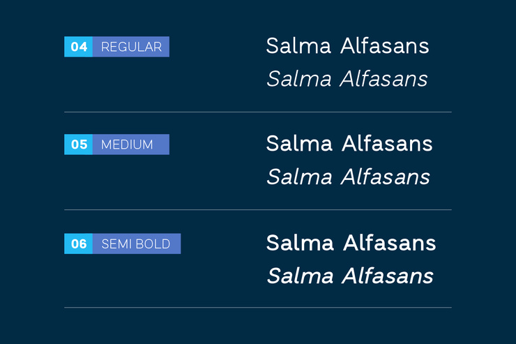 Salma Alfasans字体 8