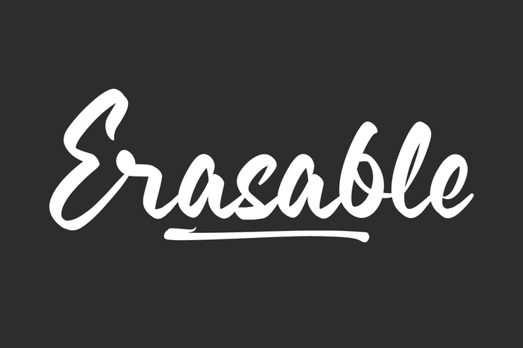 Erasable字体 1