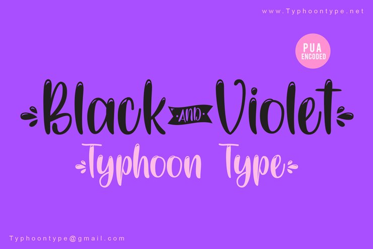 Black and Violet -字体 1