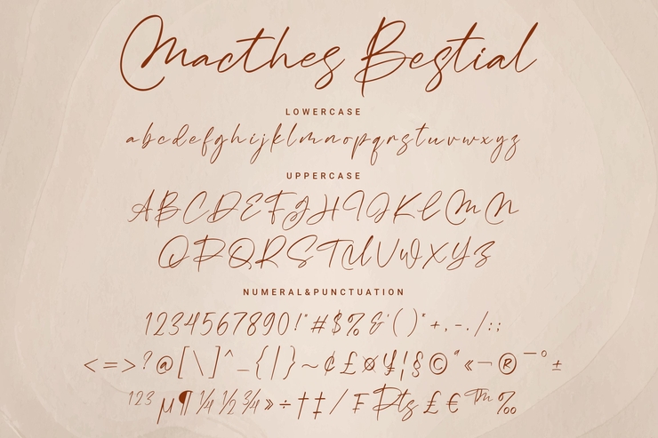 Macthes Bestial字体 1