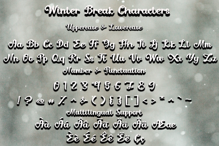 Winter Break字体 2