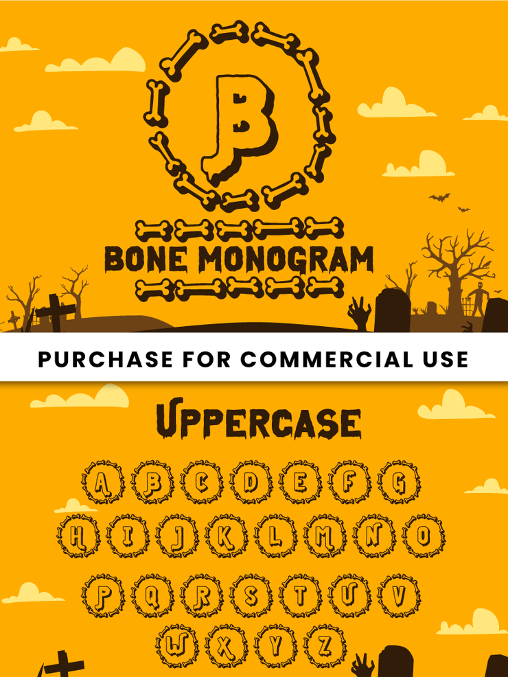 Bone Monogram字体 1